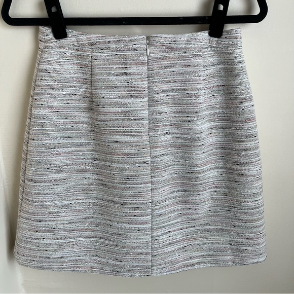 J. Crew Box Pleat Pink Pepper Tweed A-Line Skirt Sz 4 - Picture 7 of 14